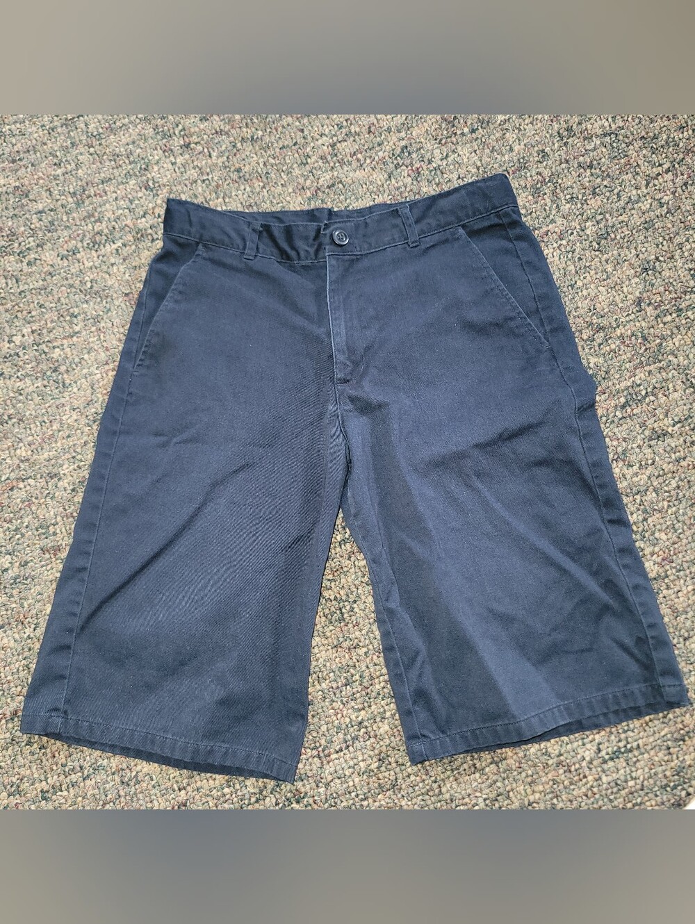 🔥5/$20 Dockers Navy Blue Kids Shorts - Classic Flat Front